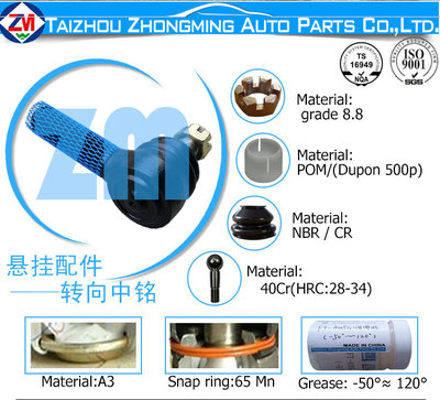 道奇ES-187L横拉杆外球头_供应产品_泰州市中铭汽车配件